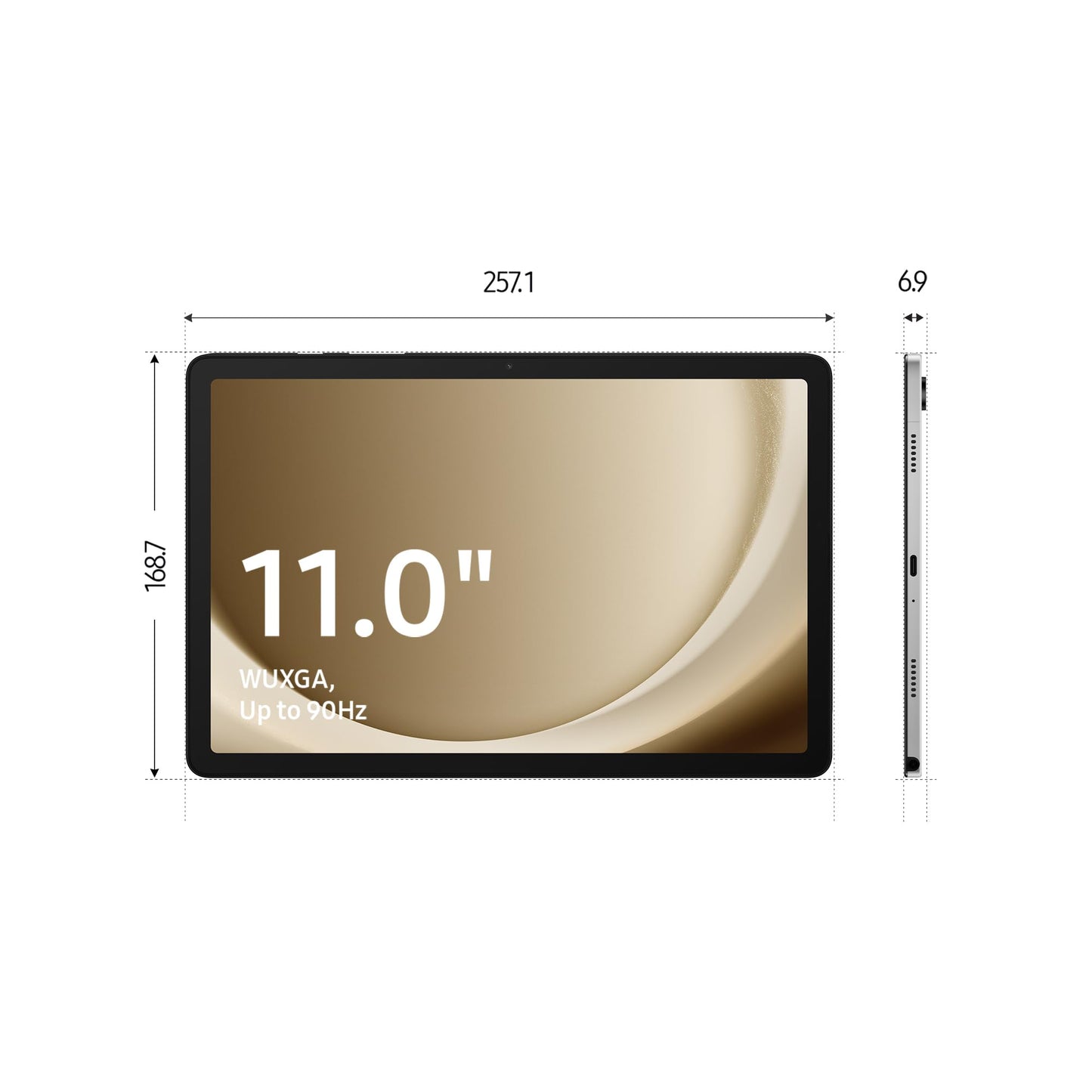 Samsung Galaxy Tab A9+ Wi-Fi Android Tablet, 64GB storage, large display, 3D sound, unlocked, silver, includes 3-year manufacturer's warranty [Exclusive to Amazon]