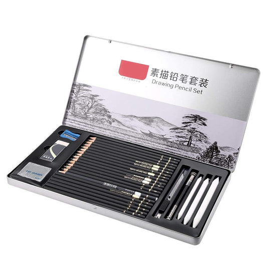 Hztyyier 29Pcs Drawing Set Professional, Sketching Pencils Set, Drawing Pencils, Sketching Set with a Storage Case for Beginner Artists
