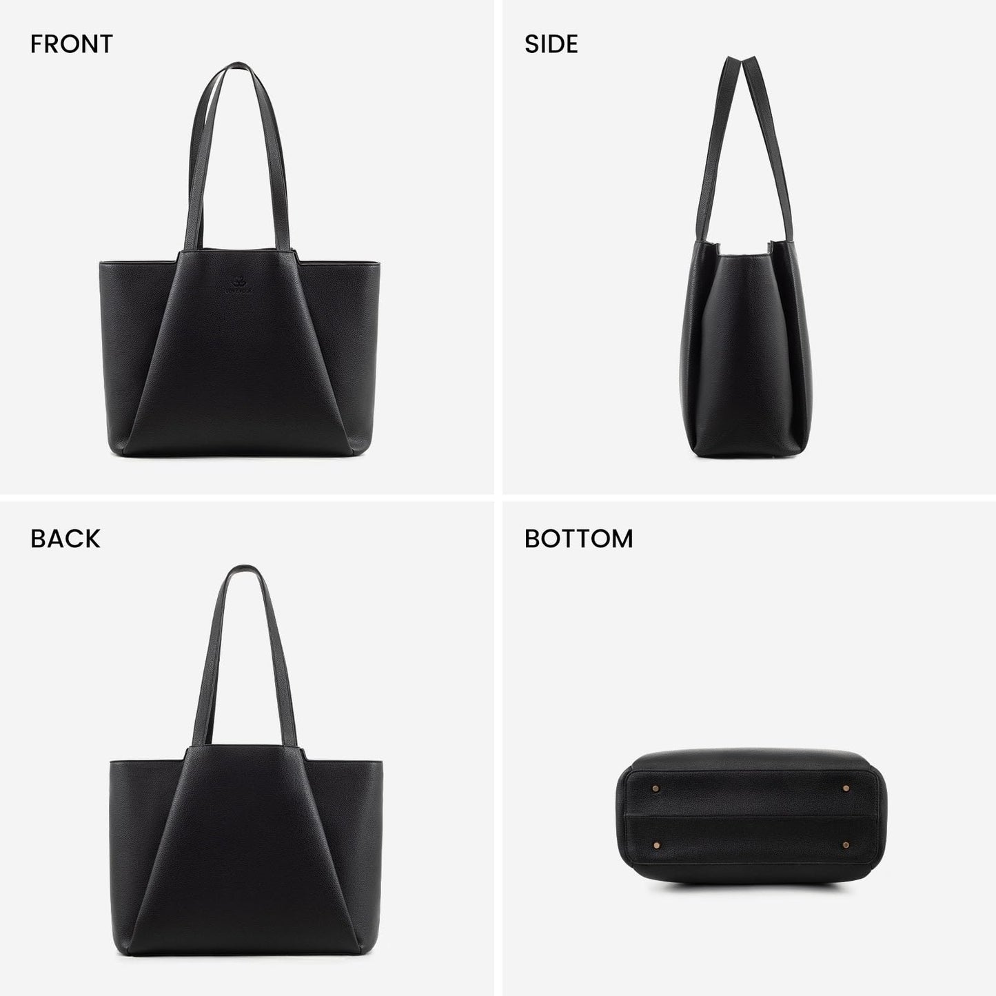 LOVEVOOK handbag for women with 15.6 inch laptop compartment, leather shopper tote bag with waterproof shoulder strap. Perfect for business, office, or school use.
