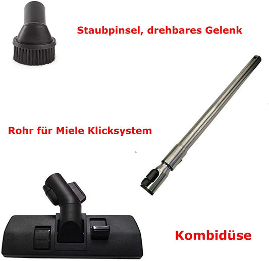 Maxorado Vacuum Cleaner Wand Vacuum Cleaner Nozzle Combination Nozzle Set compatible with Miele Vacuum Cleaners S4 Ecoline S400i S4210 S4780 S424i S4282 S4211 S438i S446i S4560 S456i S4562 S4561 Replacement Part Accessory S4000
