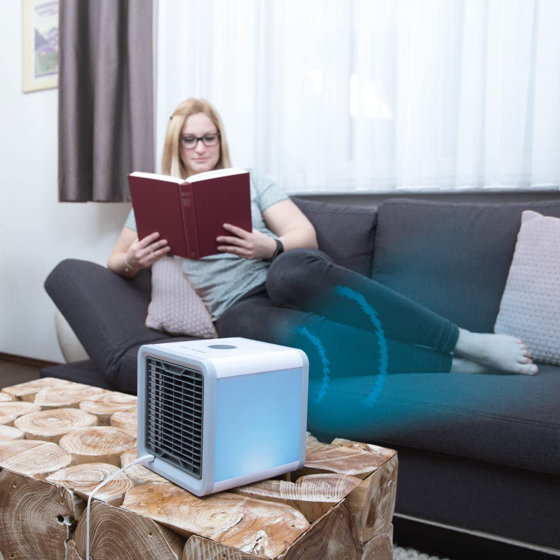 Livington Arctic Air - The original from TV - Air cooler with water cooling - Portable air conditioner without exhaust hose - Humidifier - Evaporative cooler - Small fan