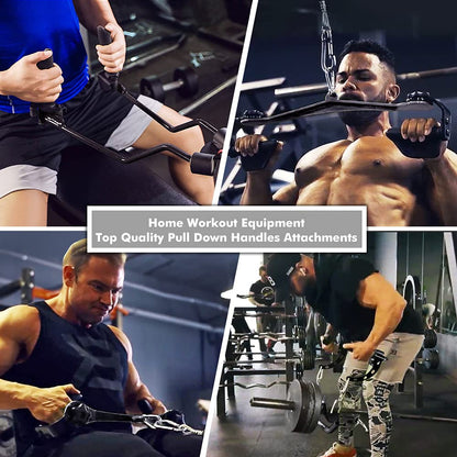 Rowing handle LAT Pull-Down attachment, Rotating fitness tower cable pull cable grip fitness gripper for weightlifting on the cable machine, training the triceps back muscles, home and fitness equipment.