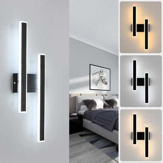Attractive Indoor Modern Wall Light, 32W 3600LM LED Wall Lamp, Creative Long Parallel LED Wall Light for Living Room Bedroom Hallway Staircase, Warm White|Cool White|Neutral White