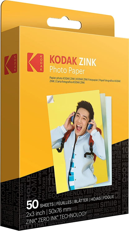 KODAK Step Slim Mobile Instant Photo Printer - Print wirelessly photos in 2x3" format on Zink paper with iOS and Android devices.