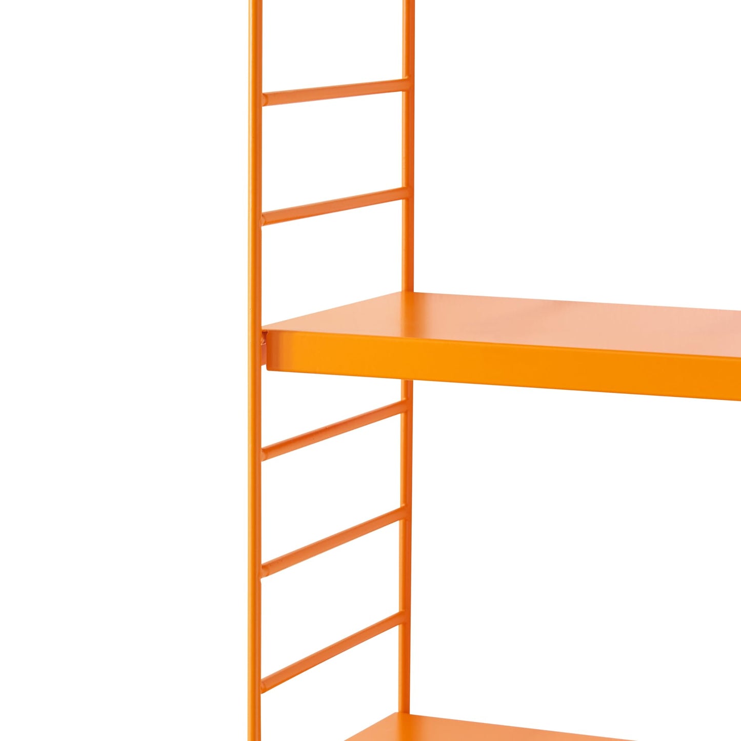 [en.casa] Modular wall shelf Strängnäs metal shelf orange hanging shelf with 3 shelves bathroom shelf kitchen wall shelf wall shelf living room