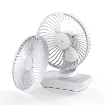 Joneytech Mini Fan Quiet, USB 4000mAh Battery Small Desk Fan, 4 Speeds for Desk, Home, Picnics, and Office - Portable table fan