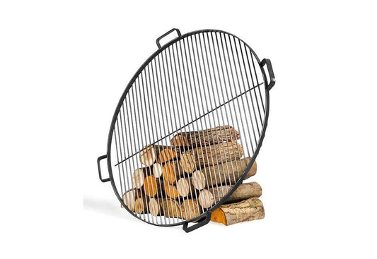 BlackOrange steel grill grate Ø 80 cm with 4 handles as a grill attachment for fire bowls Ø 80 cm