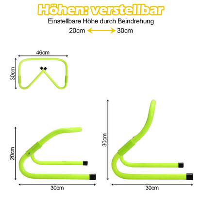 Vigevee Speed & Agility Training Set includes 1 Agility ladder, 6 adjustable hurdles, 12 cones, storage bag. Essential training equipment for all sports.
