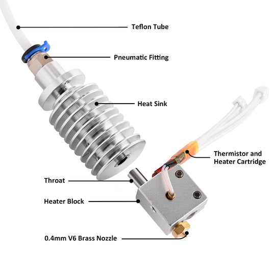 Anycubic Vyper/Kobra Max/Kobra Plus Hotend Volcano Hotend V5 J-Head 24V for Anycubic Vyper/Kobra Max/Kobra Plus 3D Printer Hotend Upgrades