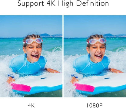 AKASO Action Cam EK7000 4K30FPS Action Camera 170° Wide Angle HD Underwater Camera 20MP WiFi Waterproof Sport Camera 2 Inch LCD Screen with 2 Batteries (Blue)