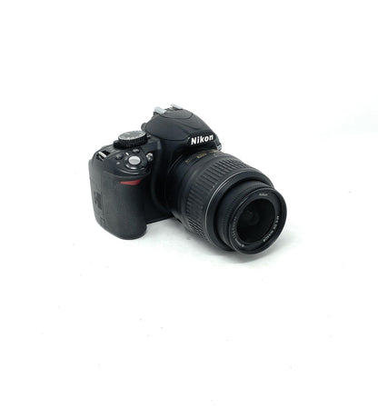 Nikon D3100 SLR digital camera (14 megapixels, Live View, Full HD video function) kit including AF-S DX 18-55 VR lens black.