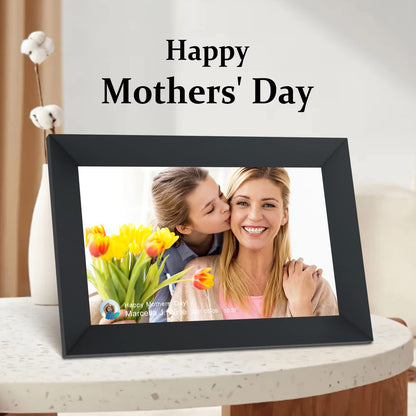AEEZO 10.1 inch WiFi Digital Picture Frame,1280x800 IPS Touchscreen Electronic Photo Frame,32GB Storage,Auto Rotation,Supports Micro SD Card