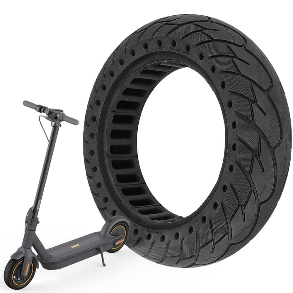 VOLOHAS 60/70-6.5 Solid Tire 10*2.5 for Ninebot Max G30/G30 D2/Odys Neo e100/Ducati Pro 2 Electric Scooter 10 inch Front or Rear Honeycomb Tire Anti-Slip Puncture-proof (1 PCS)