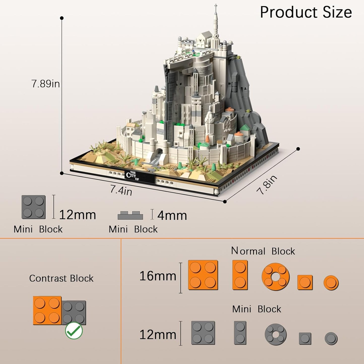 TOY PLAYER Architecture Building Blocks Ideas Mini Bricks, Movie STEM Lord Magic Moc Rings decoration Gift for Adult Boys 8-16+ Not Compatible With Lego 1680pcs