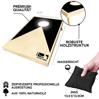 Original Cornhole® Official Game | American Cornhole Game with LED lights | Official Size | 100% Wood | 2 boards + 8 bags + 1 Protective Cover | OriginalCup®