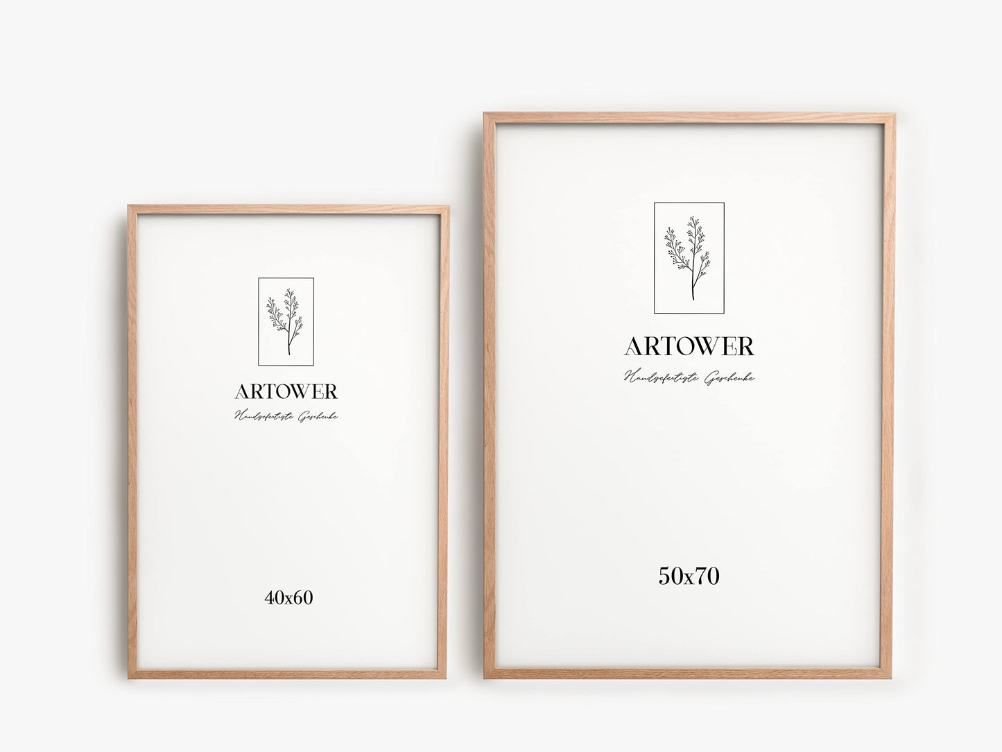 Artower® picture frame for 50 x 70 cm natural oak wood Thin frame | Poster frame Large vintage collage | Picture frame 50x70cm | Wooden frame Wooden picture frame | Wooden poster frame Real wood