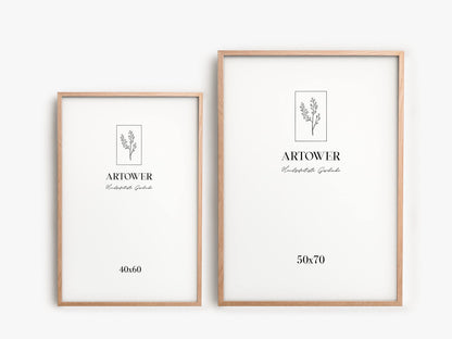 Artower® picture frame for 50 x 70 cm natural oak wood Thin frame | Poster frame Large vintage collage | Picture frame 50x70cm | Wooden frame Wooden picture frame | Wooden poster frame Real wood