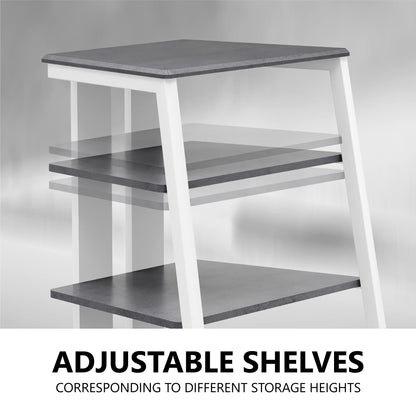 FITUEYES Design HiFi Rack made of wood & steel, turntable table with adjustable shelves, HiFi shelf for turntables & stereo systems & compact systems, 61 x 52 x 78 cm.