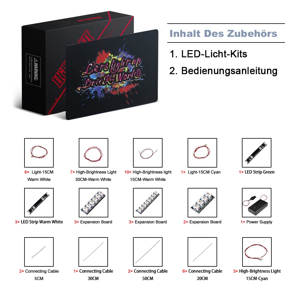 LED Light Set Compatible with Lego Lion Knight Castle, LED Lighting Set for 10305 Lion Knight Castle, DIY creative toy decoration lights (Bricks not included) - Standard Version
