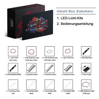 LED Light Set Compatible with Lego Lion Knight Castle, LED Lighting Set for 10305 Lion Knight Castle, DIY creative toy decoration lights (Bricks not included) - Standard Version