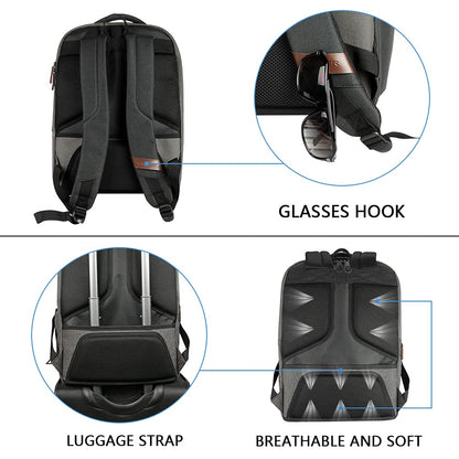KROSER Laptop Backpack Schoolbag 17.3 Inch Travel Backpack Carry-on Daypack Water-Resistant Multifunction Laptop Bag for Business/School/Travel/Women/Men-Gray