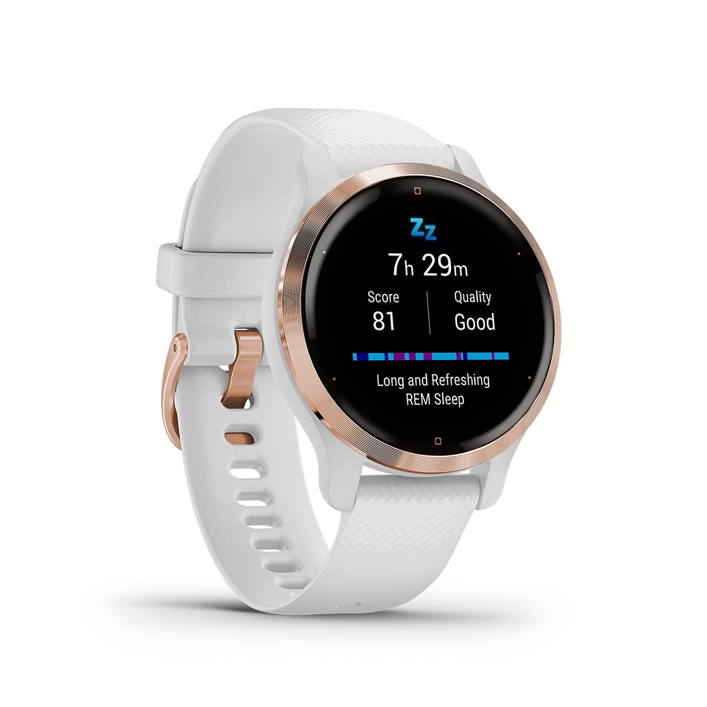 Garmin Venu 2S - slim GPS fitness smartwatch with sharp 1.1" AMOLED touchscreen, health features, over 25 preloaded sports apps, Garmin Music & Garmin Pay.