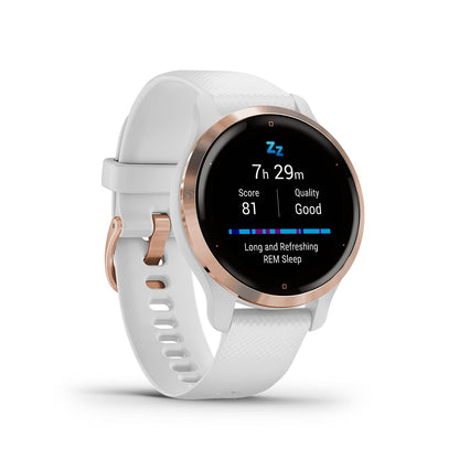 Garmin Venu 2S - slim GPS fitness smartwatch with sharp 1.1" AMOLED touchscreen, health features, over 25 preloaded sports apps, Garmin Music & Garmin Pay.