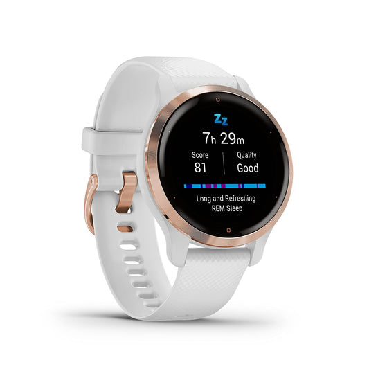 Garmin Venu 2S - slim GPS fitness smartwatch with sharp 1.1" AMOLED touchscreen, health features, over 25 preloaded sports apps, Garmin Music & Garmin Pay.