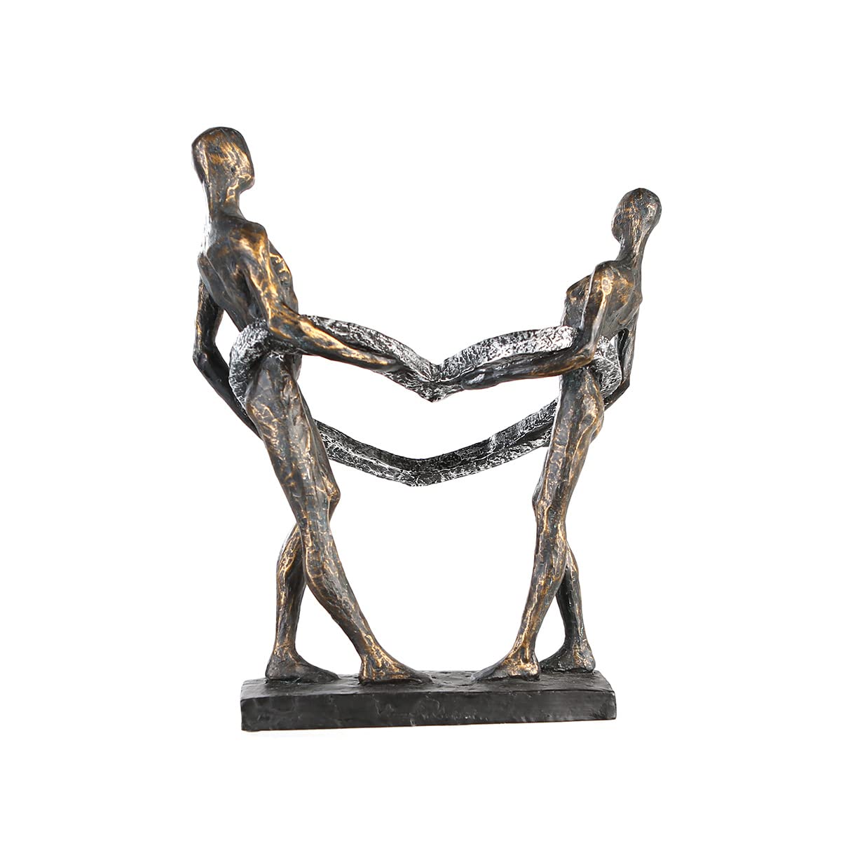 Casablanca - Decorative sculpture figure Connected - made of poly bronze-colored couple H 31 cm