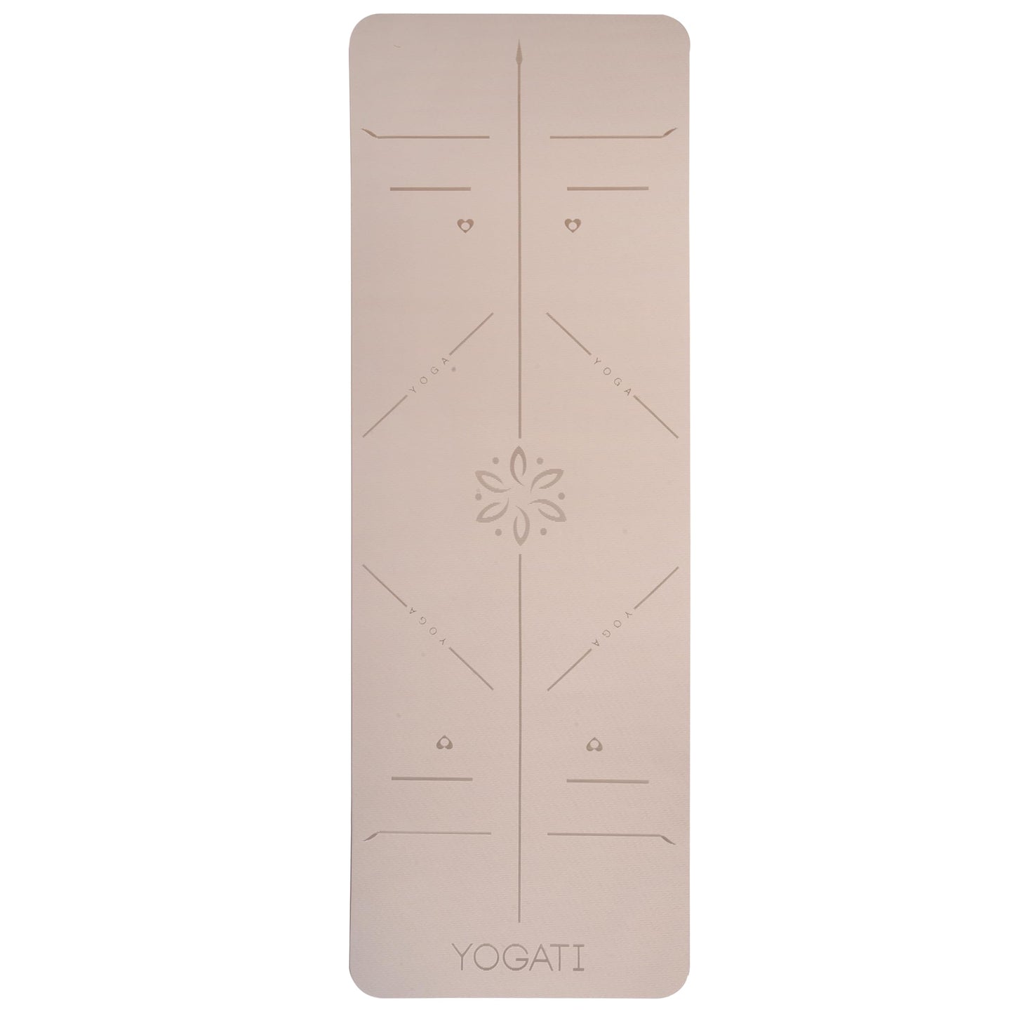 YOGATI Yoga mat non-slip Non-toxic, with carrying strap. Yoga Mat with alignment lines. Ideal yoga mats as gymnastics mat, exercise mat, fitness mat, yoga mat.
