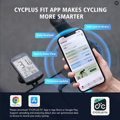 CYCPLUS bike computer GPS Wireless, 2.9 inch screen ANT+ bike computer GPS with Bluetooth function. Bike speedometer speed/cadence sensor cycling mount 3 in 1 packed
