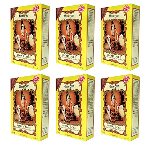 6 x 100g Henna Color natural hair dye powder color eco golden blonde