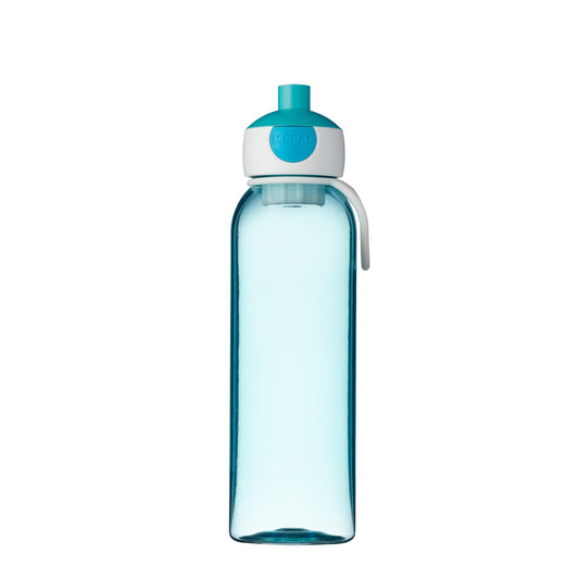 Mepal - Water bottle Pop-Up Campus - Leak-proof drinking bottle for school & on the go - Transparent drinking cup - BPA-free & dishwasher safe - 500 ml - Turquoise