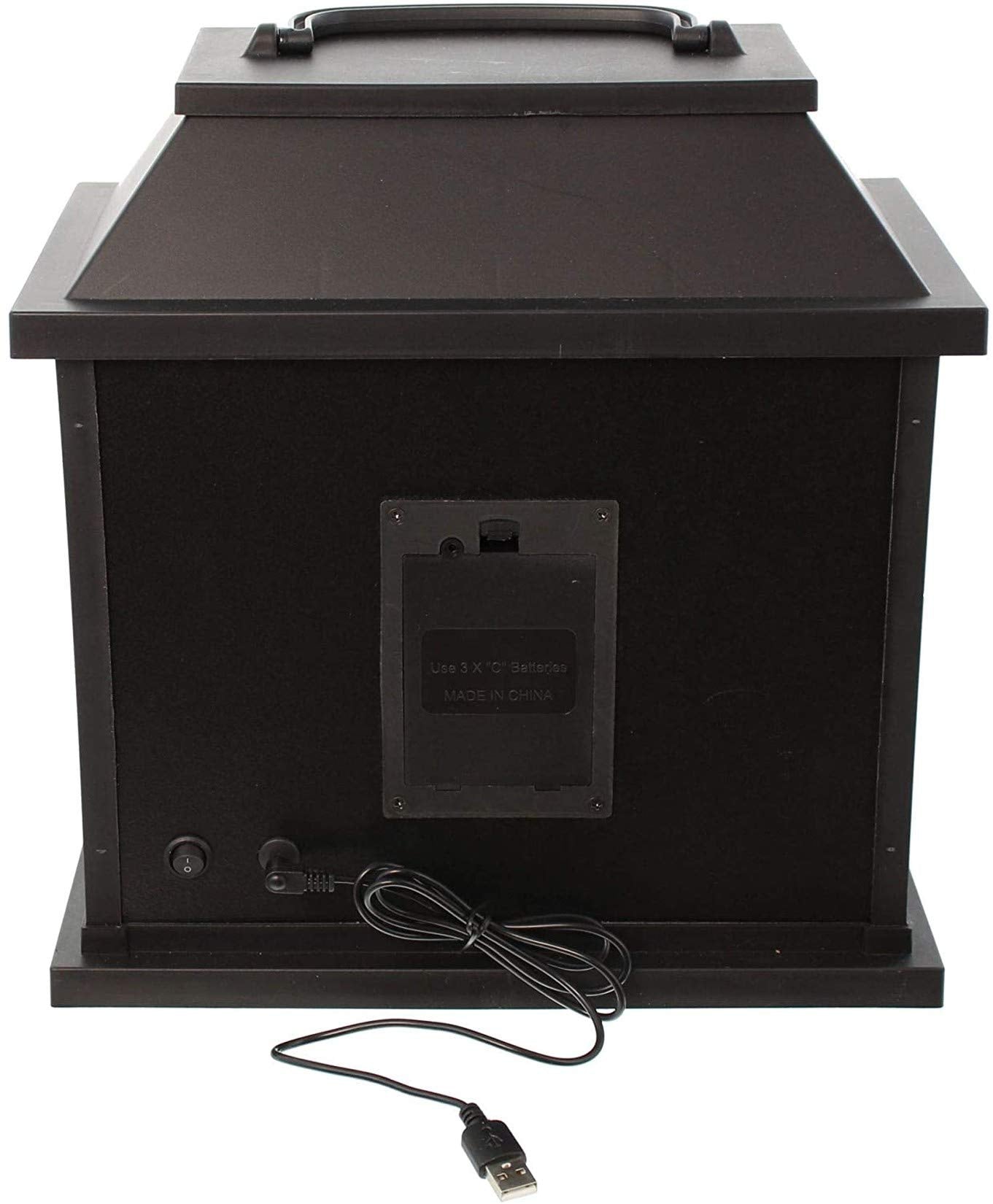 LED fireplace with fascinating flame effect, table fire, tabletop fireplace, battery and USB operated.