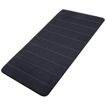 HOUYOMICS Non-Slip Bath Mat Large Bathroom Rug Extra Long Memory Foam Bath Mat Super Soft Absorbent Washable Floor Mat Bath Rug for Bathroom Living Room (Dark Grey, 60X120cm)