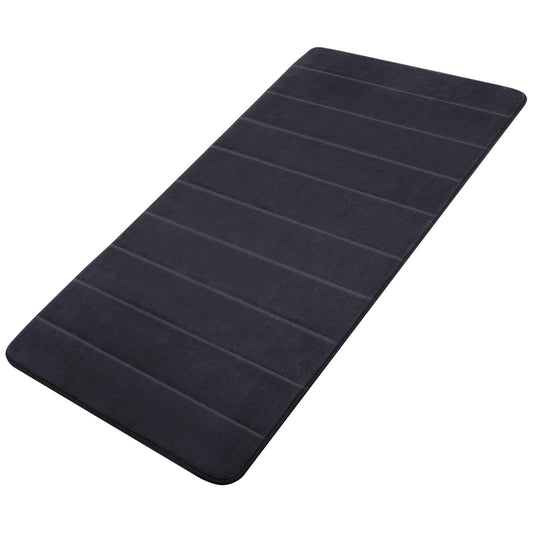 HOUYOMICS Non-Slip Bath Mat Large Bathroom Rug Extra Long Memory Foam Bath Mat Super Soft Absorbent Washable Floor Mat Bath Rug for Bathroom Living Room (Dark Grey, 60X120cm)