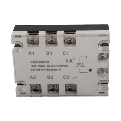 40A 3-phase semiconductor module, distribution and control device relay SSR status relay, machine control input TSR-40DA-H