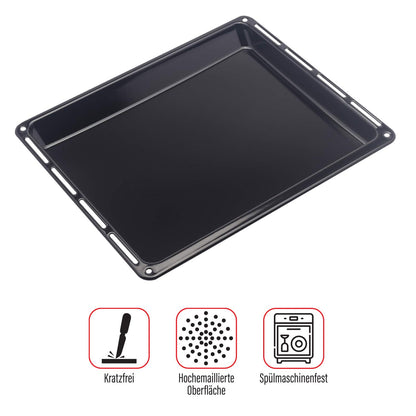 44.5 x 37.5 x 3 cm 2-pack set with 2 enamel-coated baking sheets