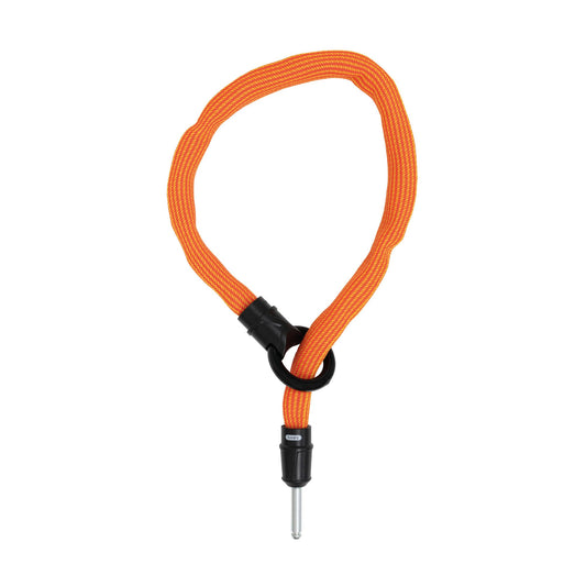 ABUS frame lock with insert chain IvyTex Adaptor Chain 6KS - bike lock with dirt and moisture repellent cover, Unisex, Orange (Sparkling), 130 cm