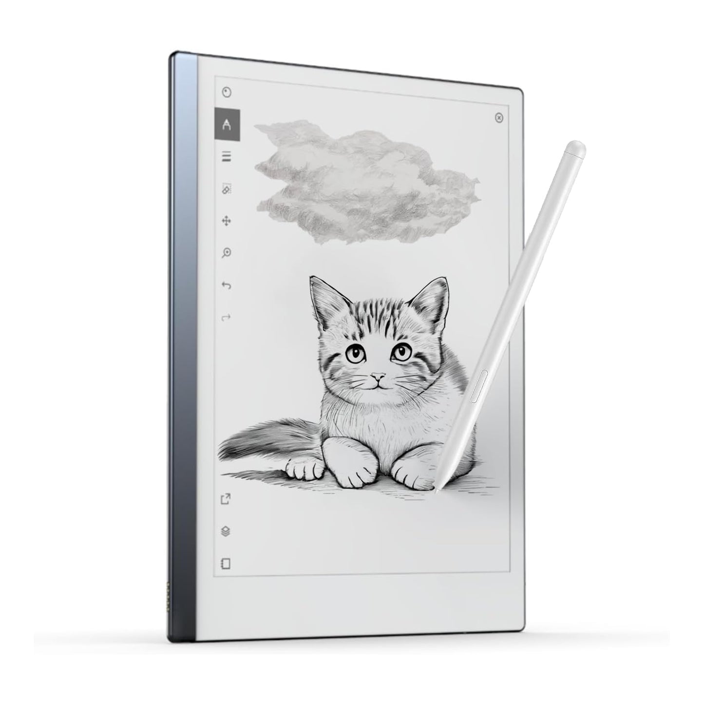 Marker pen, compatible with Remarkable 2 tablet notebooks, Marker Plus with integrated eraser function, no charging required, digital experience with free pen tips/feathers (beige)