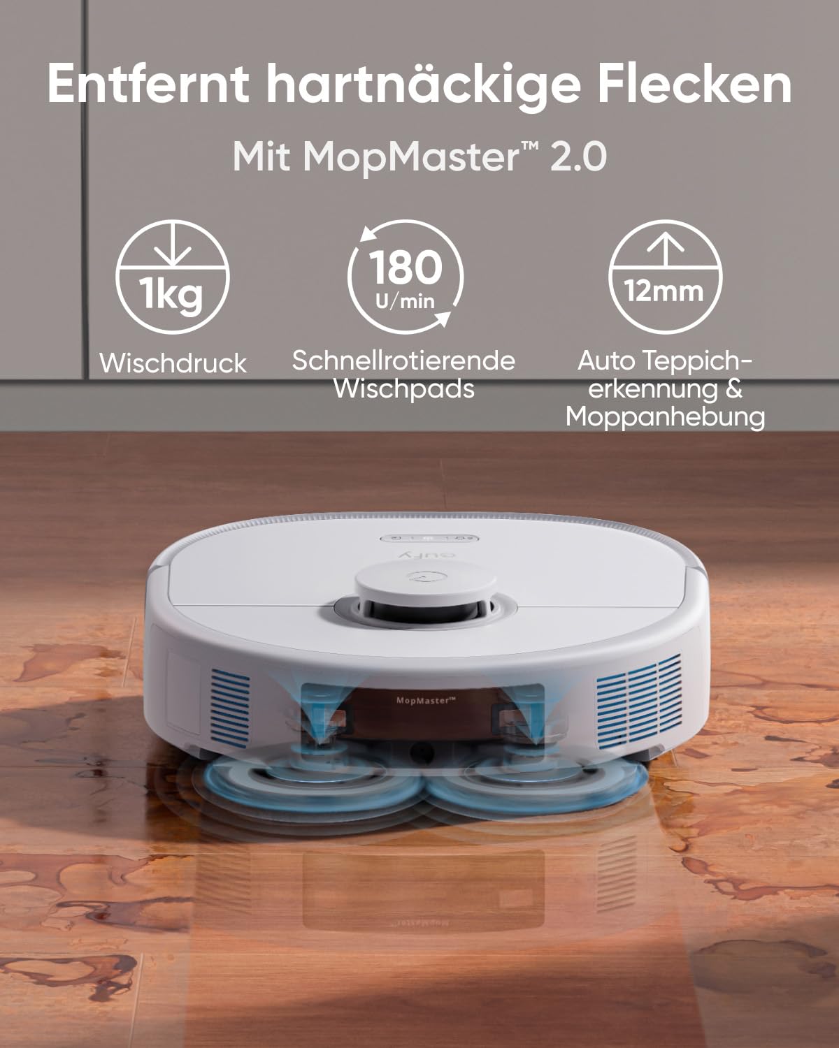 eufy X10 Pro Omni robotic vacuum with mopping function & docking station, all-in-one station, 8,000Pa, auto empty/refill, 2× auto lift mop with auto wash/dry, active obstacle avoidance (white)