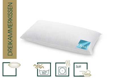 Hanskruchen 925.22.302 down pillow Opal 40 x 80 cm - Suitable for allergy sufferers.