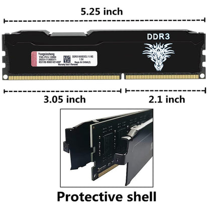 DDR3 16GB Kit (8GBx2) Desktop RAM 1600MHz PC3-12800 UDIMM Non-ECC Unbuffered 1.5V 2Rx8 Dual Rank 240 Pin CL11 PC Computer Memory Upgrade Module RAM (Black)