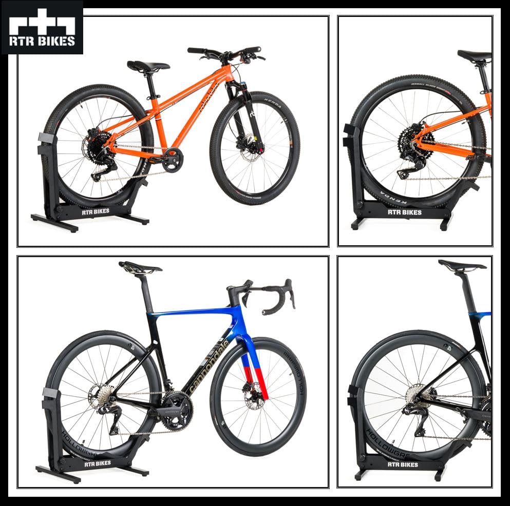 RTR BIKES Brutus Professional Free-standing Bike Stand - Perfect for your garage, home, or bike shop.