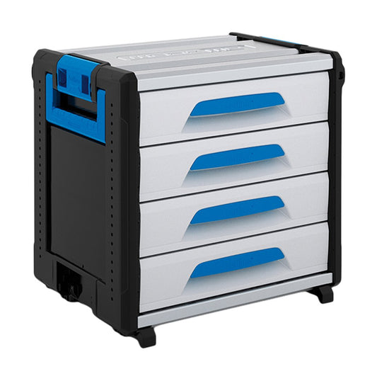 Sortimo WorkMo module - 4 drawers H6 with full extension - Modular workshop trolley for organized tool storage - Expandable, lightweight & sturdy - Ideal for construction sites & workshops
