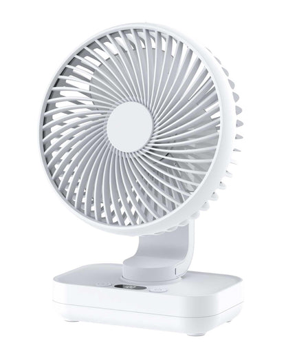 Joneytech Fan Quiet Automatic Oscillating, 4000mAh Battery USB Desk Fan 4 Speeds for Desk, Home, Picnics, and Office - LED Digital Display, 12V Mini Fan.