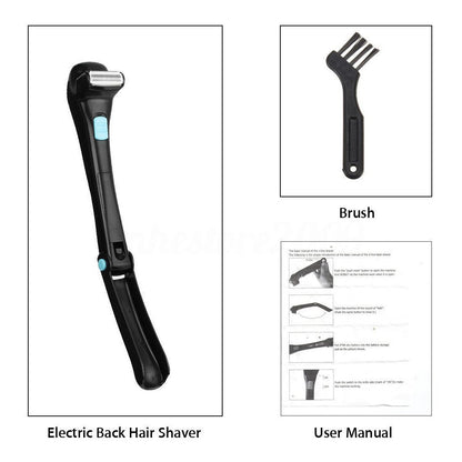 OFKPO foldable men's back shaver, electric body hair razor hair removal tool.