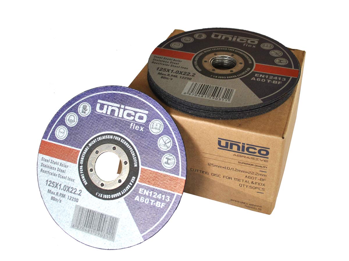 50 pieces Cutting Disc Ø 125mm x 1.0mm for Angle Grinder Steel Stainless Steel Flex Disc Inox Metal
