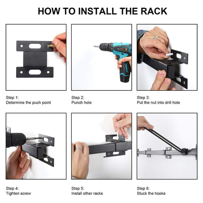 ANTOPY Ski Storage Rack Snowboard Stand Wall Mount Heavy Duty Metal Ski Wall Rack Holds up to 10 pairs, 200 pounds for Home and Garage Storage Organizer Hanger 3 Racks