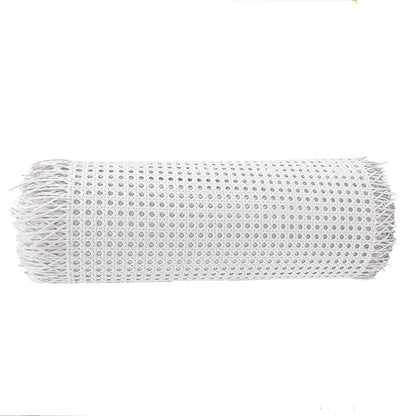 Viennese cane, PE rattan strapping, wide rattan weaving, waterproof honeycomb weaving, handmade rattan craft for DIY furniture decoration, chair weaving, furniture weaving (60 x 150cm, white)